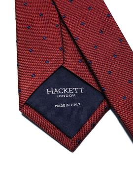 Corbata Hackett London Dot rojo hombre