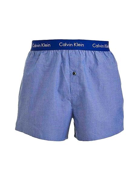 Bóxer Slim Fit Rayas Calvin Klein Azul