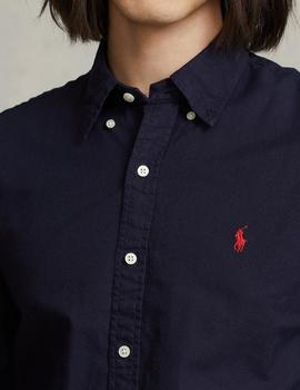 Camisa Ralph Lauren Garment Dyed Oxford marino hombre