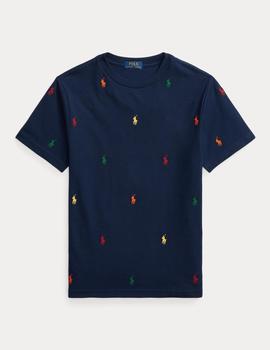 Camiseta Ralph Lauren Cotton Pique marino niño