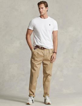 Camiseta Ralph Lauren Custom Slim Fit blanco hombre