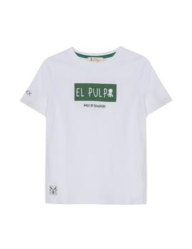 Camiseta elPulpo Square blanco niño