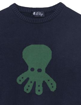 Jersey elPulpo Logo Tricot marino niño
