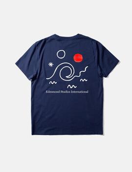 Camiseta Edmmond Doodle marino hombre