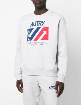 Sudadera Autry Iconic Print gris hombre
