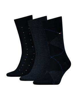 Pack 3 Calcetines Tommy Hilfiger Marino