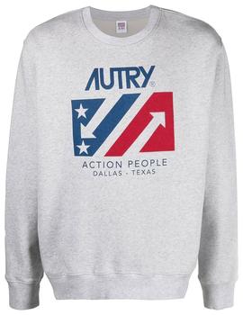 Sudadera Autry Iconic Print gris hombre