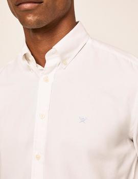 Camisa Hackett Garment Dyed Oxford blanco hombre