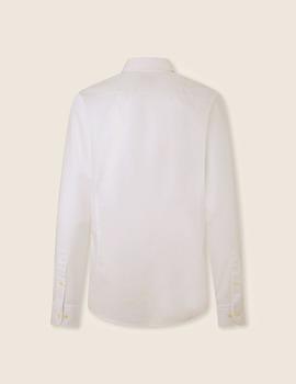 Camisa Hackett Garment Dyed Oxford blanco hombre