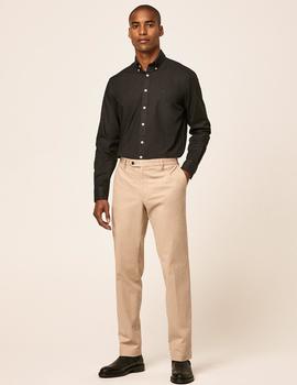 Camisa Hackett Garment Dyed Oxford negro hombre