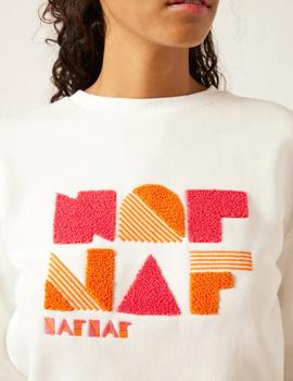Sudadera Naf Naf Logo crudo mujer