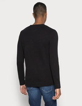 Jersey Tommy Jeans Essential Crew Neck negro hombre
