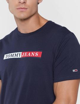 Camiseta Tommy Jeans Slim Essential Logo marino hombre