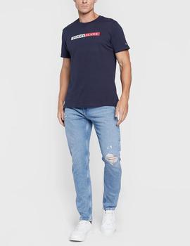 Camiseta Tommy Jeans Slim Essential Logo marino hombre