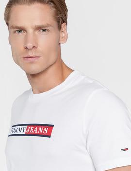Camiseta Tommy Jeans Slim Essential Logo blanco hombre
