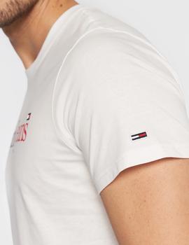 Camiseta Tommy Jeans Essential Multi Logo blanco hombre