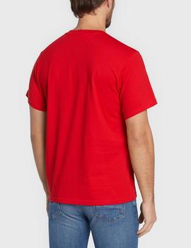 Camiseta Tommy Jeans Centered Logo rojo hombre