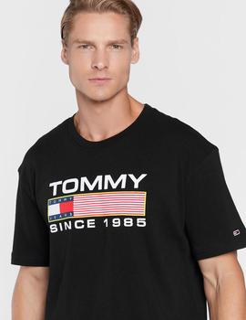 Camiseta Tommy Jeans Athletic Twisted Logo negro hombre