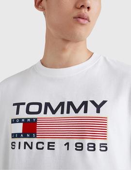 Camiseta Tommy Jeans Athletic Twisted Logo blanco hombre