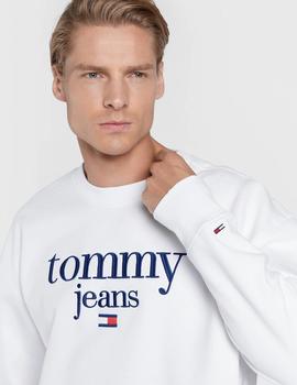 Sudadera Tommy Jeans Modern Corp Logo blanco hombre