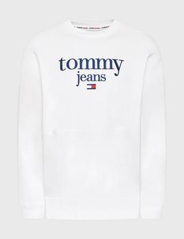 Sudadera Tommy Jeans Modern Corp Logo blanco hombre
