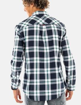 Camisa Tommy Jeans Essential Check marino hombre