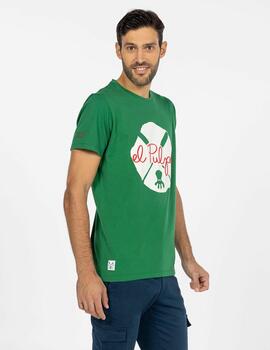 Camiseta elPulpo Splash verde hombre