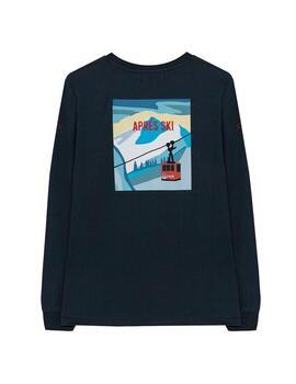 Camiseta elPulpo Apres Ski marino hombre