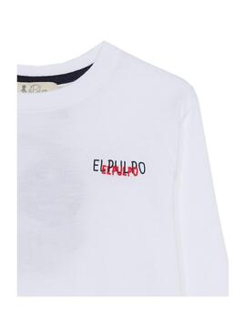 Camiseta elPulpo Winter Holland blanco niño