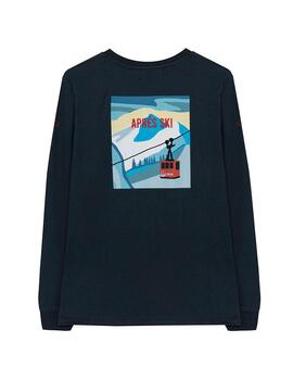 Camiseta elPulpo Apres Ski marino niño