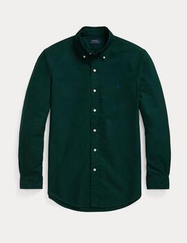 Camisa Ralph Lauren Garment-Dyed Oxford verde hombre