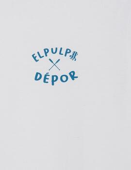 Camiseta elPulpo Blanquiazul blanco unisex