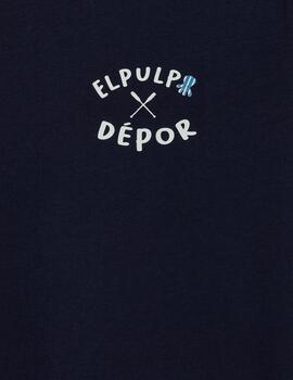 Camiseta elPulpo Blanquiazul marino unisex