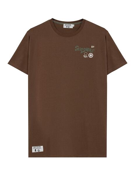 Camiseta elPulpo Sarabia marrón chocolate unisex