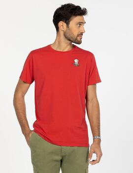 Camiseta elPulpo Bronze rojo delavé