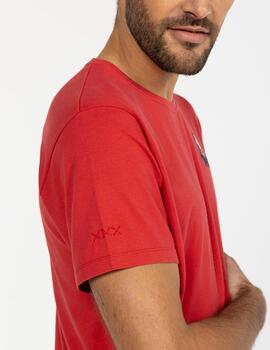 Camiseta elPulpo Bronze rojo delavé