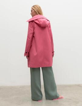 Abrigo Ecoalf Irazu rosa mujer