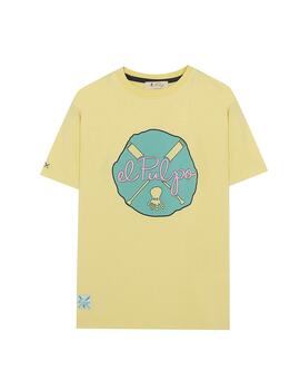 Camiseta elPulpo niño Color Splash amarillo