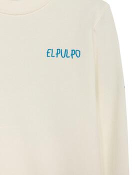 Sudadera elPulpo Back Logo blanco niño