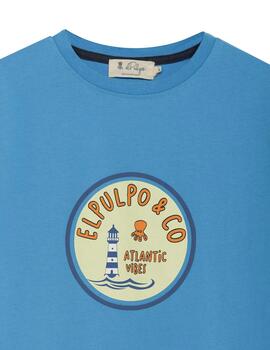 Camiseta elPulpo Lighthouse azul niño