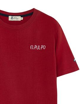 Camiseta elPulpo Back Logo rojo niño