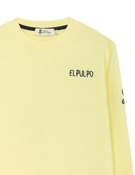 Sudadera elPulpo Back Logo amarillo niño