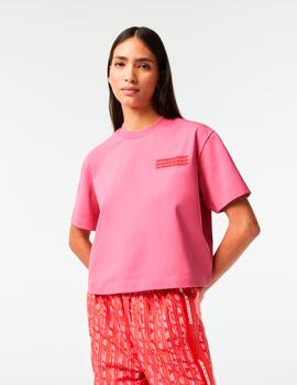 Camiseta Lacoste TF5599 rosa mujer