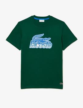 Camiseta Lacoste TH5070 verde hombre