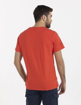 Camiseta elPulpo New Colour Splash rojo delavé hombre