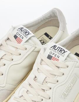 Deportivas Autry Open Low Leather blanco mujer