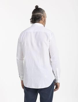 Camisa elPulpo Lino Tintado blanco hombre