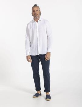 Camisa elPulpo Lino Tintado blanco hombre