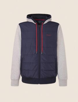 Chaqueta Hackett Heritage Quilted Hoodie marino hombre