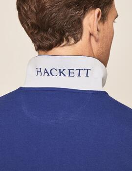Polo Hackett Slim Fit Logo azul hombre